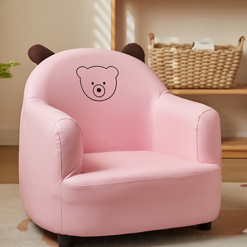 Lumendat Contemporary Creative Animal-Shaped PU Leather Cotton Linen Solid Wood Accent Chair Backrest Armrest For Living Room Lumendat