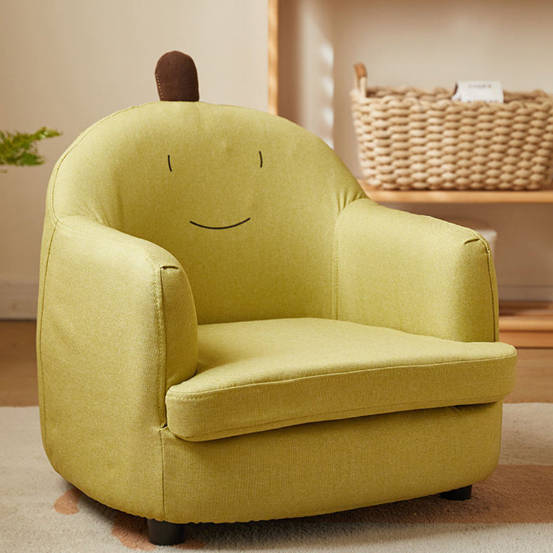 Lumendat Contemporary Creative Animal-Shaped PU Leather Cotton Linen Solid Wood Accent Chair Backrest Armrest For Living Room Lumendat