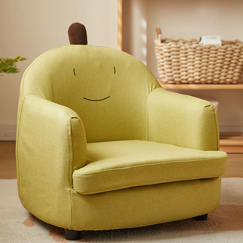 Lumendat Contemporary Creative Animal-Shaped PU Leather Cotton Linen Solid Wood Accent Chair Backrest Armrest For Living Room Lumendat