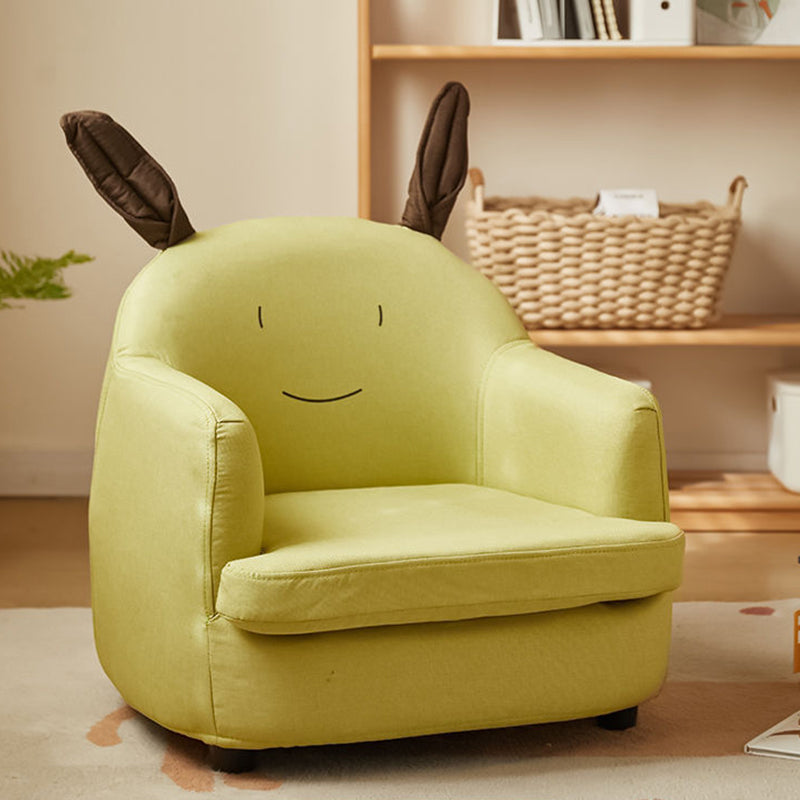 Lumendat Contemporary Creative Animal-Shaped PU Leather Cotton Linen Solid Wood Accent Chair Backrest Armrest For Living Room Lumendat
