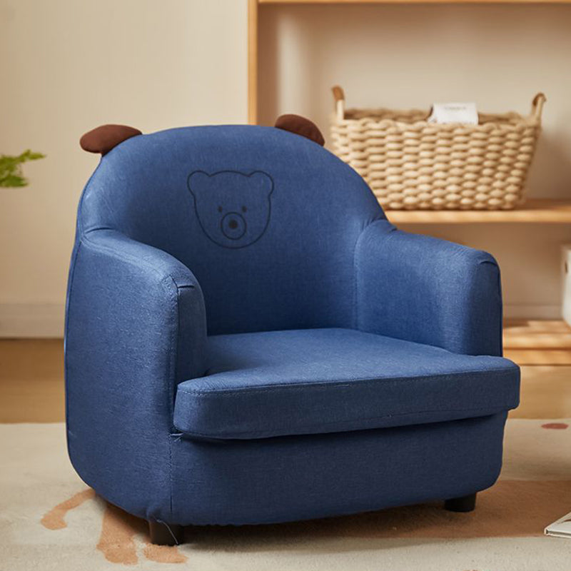 Lumendat Contemporary Creative Animal-Shaped PU Leather Cotton Linen Solid Wood Accent Chair Backrest Armrest For Living Room Lumendat