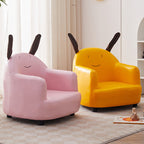 Lumendat Contemporary Creative Animal-Shaped PU Leather Cotton Linen Solid Wood Accent Chair Backrest Armrest For Living Room Lumendat