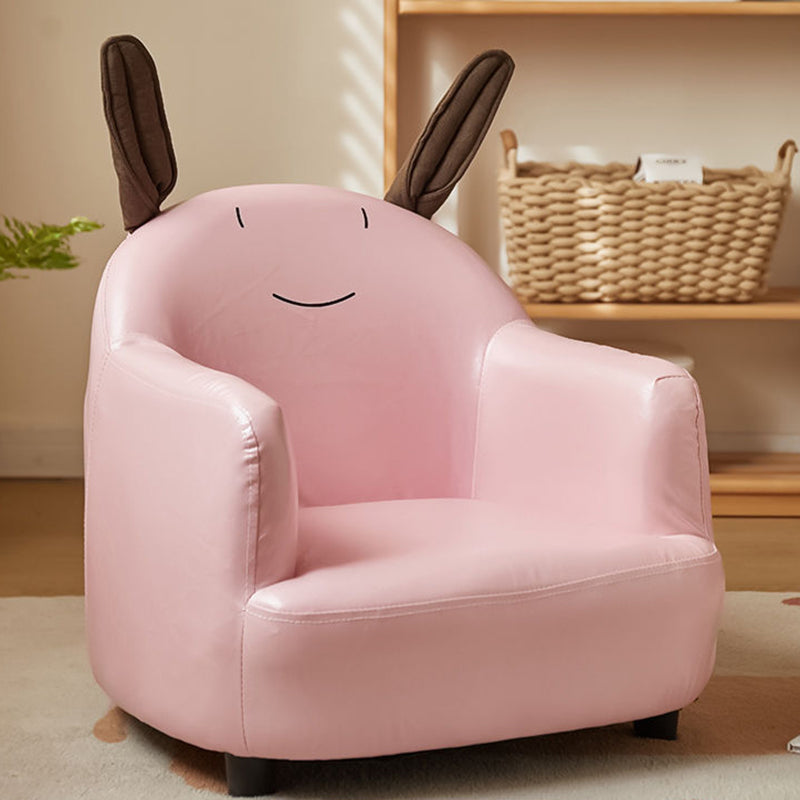 Lumendat Contemporary Creative Animal-Shaped PU Leather Cotton Linen Solid Wood Accent Chair Backrest Armrest For Living Room Lumendat