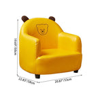 Lumendat Contemporary Creative Animal-Shaped PU Leather Cotton Linen Solid Wood Accent Chair Backrest Armrest For Living Room Lumendat