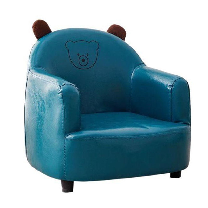 Lumendat Contemporary Creative Animal-Shaped PU Leather Cotton Linen Solid Wood Accent Chair Backrest Armrest For Living Room Lumendat