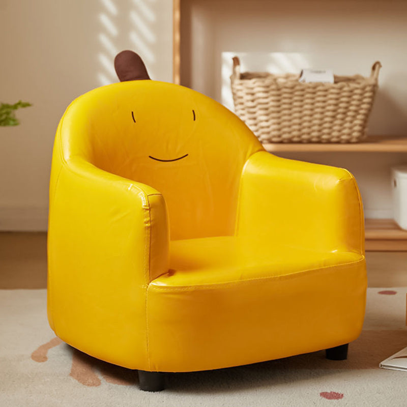 Lumendat Contemporary Creative Animal-Shaped PU Leather Cotton Linen Solid Wood Accent Chair Backrest Armrest For Living Room Lumendat