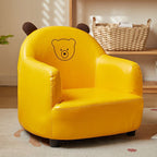 Lumendat Contemporary Creative Animal-Shaped PU Leather Cotton Linen Solid Wood Accent Chair Backrest Armrest For Living Room Lumendat