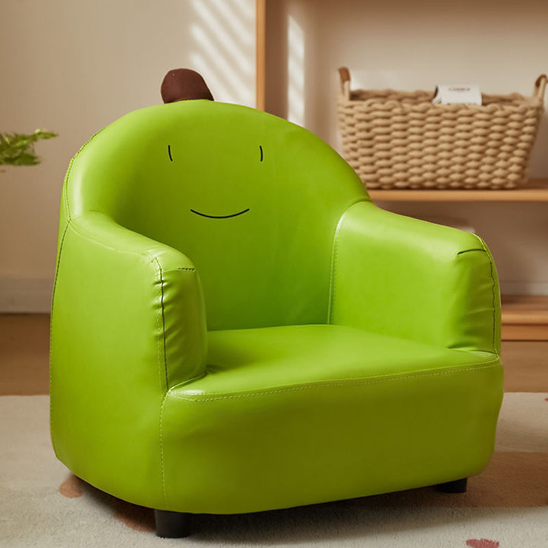 Lumendat Contemporary Creative Animal-Shaped PU Leather Cotton Linen Solid Wood Accent Chair Backrest Armrest For Living Room Lumendat