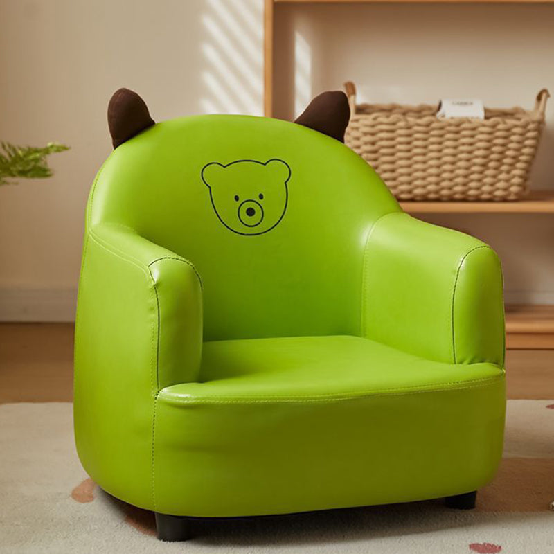 Lumendat Contemporary Creative Animal-Shaped PU Leather Cotton Linen Solid Wood Accent Chair Backrest Armrest For Living Room Lumendat