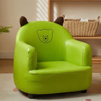 Lumendat Contemporary Creative Animal-Shaped PU Leather Cotton Linen Solid Wood Accent Chair Backrest Armrest For Living Room Lumendat