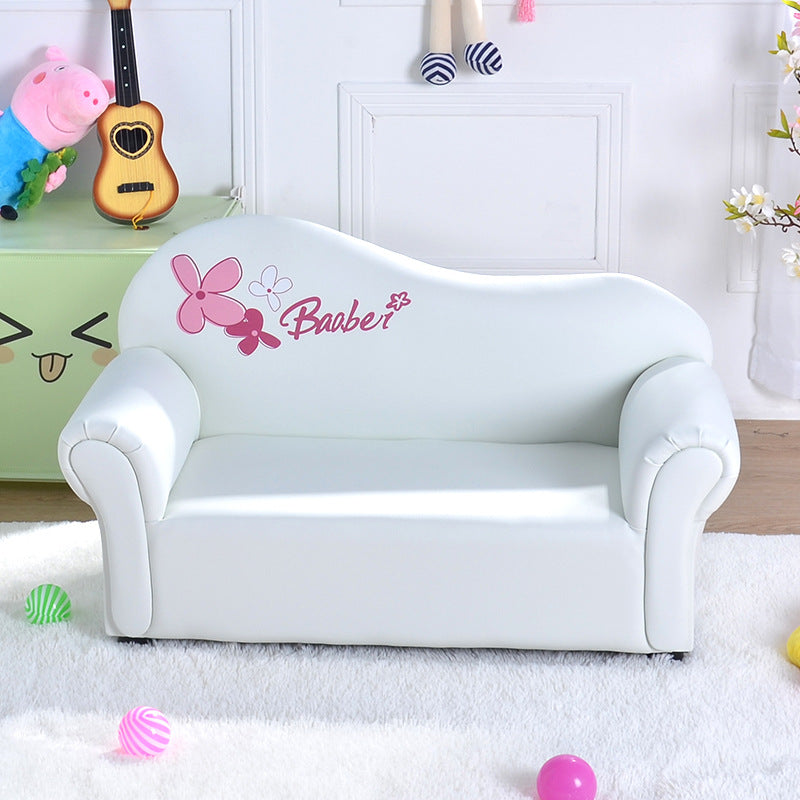 Lumendat Modern Minimalist Rectangular Curved Solid Wood PU Leather Kids Sofa Backrest Armrest For Living Room Lumendat