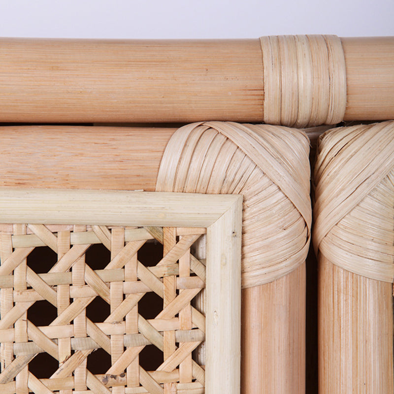 Contemporary Boho Natural Rattan Wooden Storage Cabinet - Rectangular Handwoven Indonesian Rattan Storage Unit For Living Room Lumendat