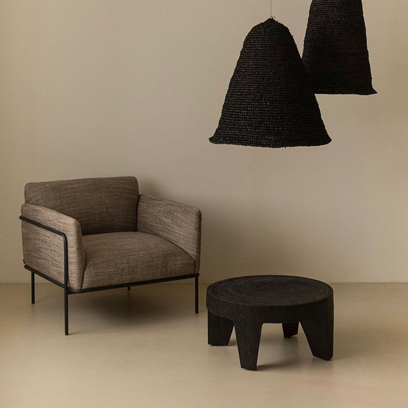 Traditional Rustic Solid Wood Round Coffee Table - Handcrafted Low Profile Sculptural Table For Living Room Lumendat