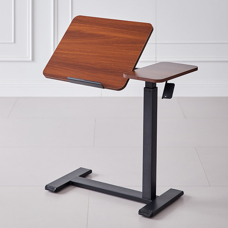 Modern Minimalist Rectangular Medium Density Fiberboard Iron Height-Adjustable Mobile Desk 1-Tier For Home Office