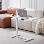 Modern Minimalist Rectangular Medium Density Fiberboard Iron Height-Adjustable Mobile Desk 1-Tier For Home Office DFM-F
