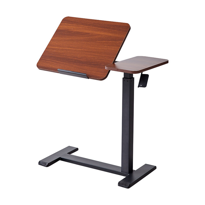 Modern Minimalist Rectangular Medium Density Fiberboard Iron Height-Adjustable Mobile Desk 1-Tier For Home Office