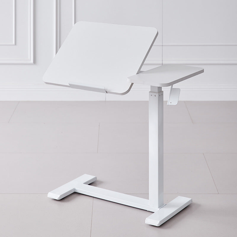 Modern Minimalist Rectangular Medium Density Fiberboard Iron Height-Adjustable Mobile Desk 1-Tier For Home Office