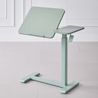 Modern Minimalist Rectangular Medium Density Fiberboard Iron Height-Adjustable Mobile Desk 1-Tier For Home Office DFM-F