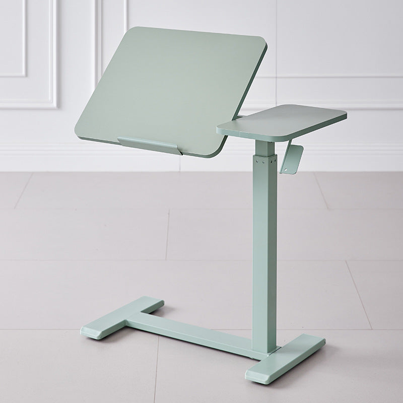 Modern Minimalist Rectangular Medium Density Fiberboard Iron Height-Adjustable Mobile Desk 1-Tier For Home Office