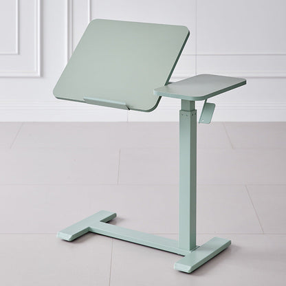 Modern Minimalist Rectangular Medium Density Fiberboard Iron Height-Adjustable Mobile Desk 1-Tier For Home Office