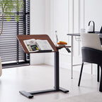 Modern Minimalist Rectangular Medium Density Fiberboard Iron Height-Adjustable Mobile Desk 1-Tier For Home Office DFM-F