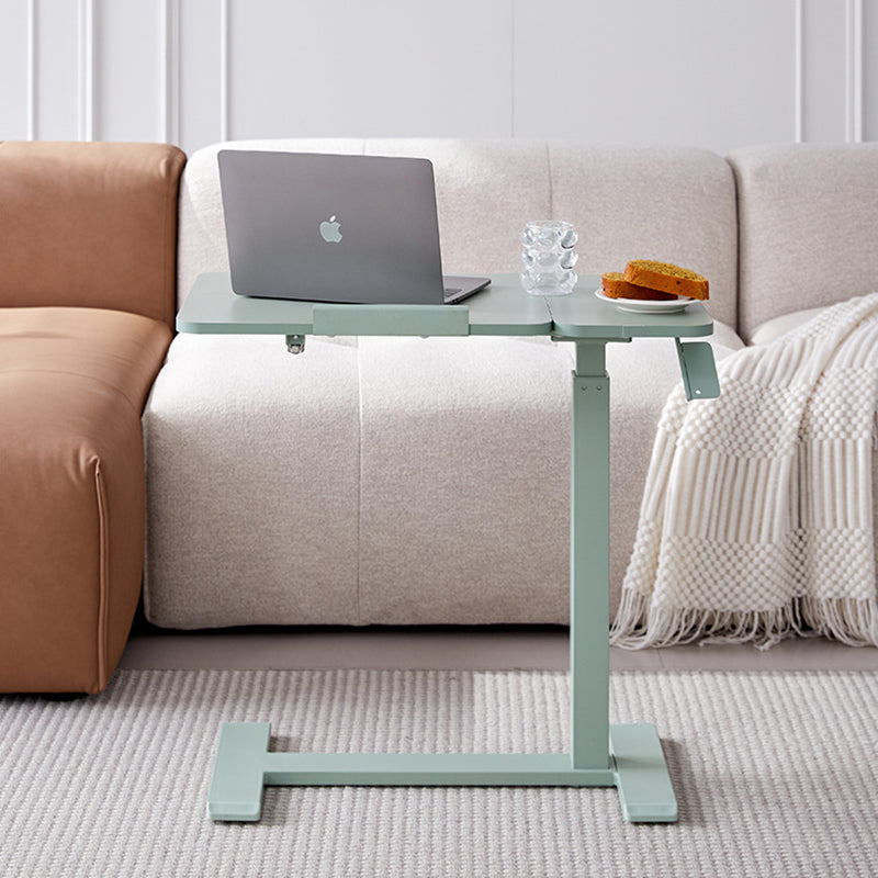 Modern Minimalist Rectangular Medium Density Fiberboard Iron Height-Adjustable Mobile Desk 1-Tier For Home Office