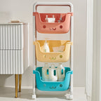 Lumendat Contemporary Creative Rectangular Cat-Shaped Kids PP Storage Shelf 2/3/4 Tier For Living Room Lumendat