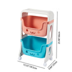 Lumendat Contemporary Creative Rectangular Cat-Shaped Kids PP Storage Shelf 2/3/4 Tier For Living Room Lumendat