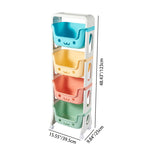 Lumendat Contemporary Creative Rectangular Cat-Shaped Kids PP Storage Shelf 2/3/4 Tier For Living Room Lumendat