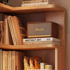 Modern Minimalist Rectangular Rubberwood Eco-Friendly Board Bookshelf Corner Shelf Unit 5/6 Tiers For Home & Office DFM-F