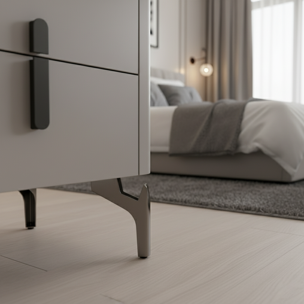 Modern Luxury Square 2-Drawer Storage Nightstand - Black Glass Top Bedside Table For Bedroom Lumendat