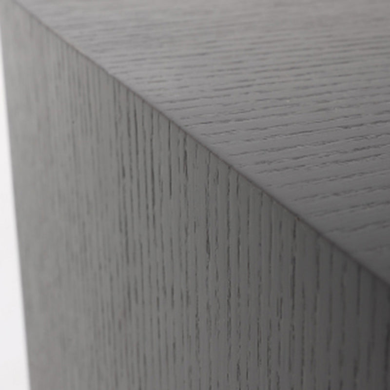 Modern Minimalist Square Gray 2-Drawer Storage Nightstand - Veneered Plywood Frame Bedside Table For Bedroom Lumendat