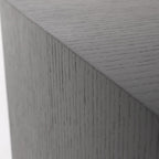 Modern Minimalist Square Gray 2-Drawer Storage Nightstand - Veneered Plywood Frame Bedside Table For Bedroom Lumendat