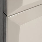 Modern Minimalist Square Gray 2-Drawer Storage Nightstand - Veneered Plywood Frame Bedside Table For Bedroom Lumendat