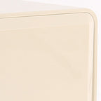 Contemporary Scandinavian Square Cream White 2-Drawer Storage Nightstand For Bedroom Lumendat