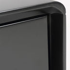 Modern Minimalist Black 2-Drawer Storage Nightstand - Matte Finish Stainless Steel Base Bedside Table For Bedroom Lumendat