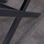 Modern Minimalist 1-Drawer Storage Nightstand - X-Shaped Iron Legs Bedside Table For Bedroom Lumendat