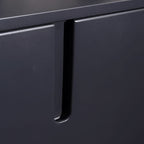 Modern Minimalist Square Dark Gray 1-Drawer Storage Nightstand For Bedroom Lumendat