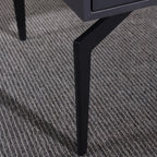 Modern Minimalist Square Dark Gray 1-Drawer Storage Nightstand For Bedroom Lumendat