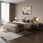 Modern Luxury Grayish Brown 1-Drawer Nightstand: Stiletto Legs High-End Accent Bedside Table For Bedroom Lumendat