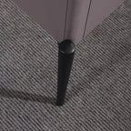 Modern Luxury Grayish Brown 1-Drawer Nightstand: Stiletto Legs High-End Accent Bedside Table For Bedroom Lumendat