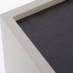 Modern Minimalist Dual-Drawer Nightstand: Light Luxury - Greige Neutral Storage Bedside Table For Bedroom Lumendat