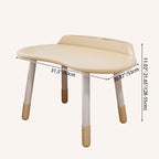 Lumendat Contemporary Scandinavian Oval Solid Wood Eco-Panel Rubber Injection- Molding Height-Adjustable Kids Desk & Chair Set For Bedroom Lumendat