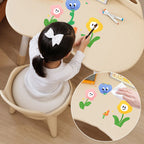 Lumendat Contemporary Scandinavian Oval Solid Wood Eco-Panel Rubber Injection- Molding Height-Adjustable Kids Desk & Chair Set For Bedroom Lumendat