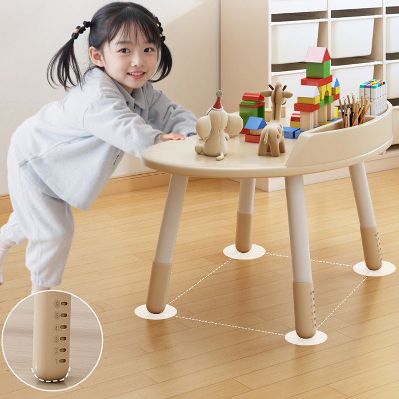 Lumendat Contemporary Scandinavian Oval Solid Wood Eco-Panel Rubber Injection- Molding Height-Adjustable Kids Desk & Chair Set For Bedroom Lumendat