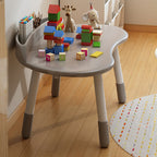 Lumendat Contemporary Scandinavian Oval Solid Wood Eco-Panel Rubber Injection- Molding Height-Adjustable Kids Desk & Chair Set For Bedroom Lumendat