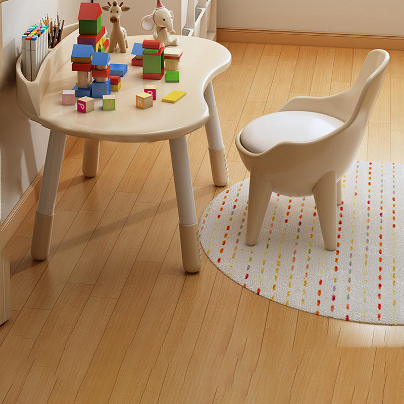 Lumendat Contemporary Scandinavian Oval Solid Wood Eco-Panel Rubber Injection- Molding Height-Adjustable Kids Desk & Chair Set For Bedroom Lumendat