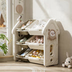 Lumendat Contemporary Creative Rectangular HDPE Treehouse-Shape Storage Cabinet 3-Tier For Bedroom & Living Room Lumendat