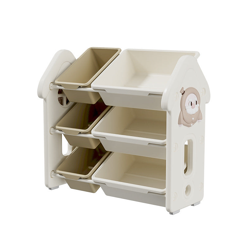 Lumendat Contemporary Creative Rectangular HDPE Treehouse-Shape Storage Cabinet 3-Tier For Bedroom & Living Room Lumendat