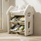 Lumendat Contemporary Creative Rectangular HDPE Treehouse-Shape Storage Cabinet 3-Tier For Bedroom & Living Room Lumendat